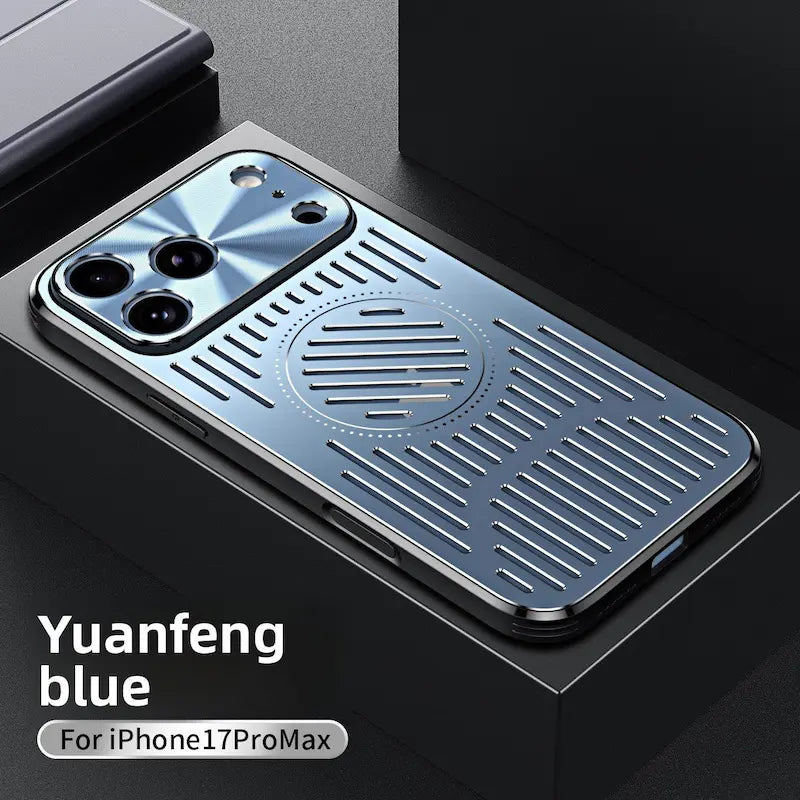Magnetic Aluminum Cooling Case for iPhone – Slim Shockproof Protective Cover
