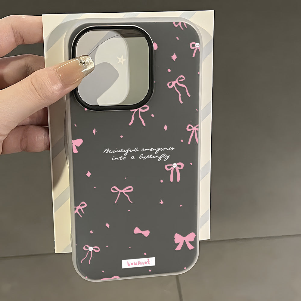Korean Style Pink Bow Butterfly Phone Case