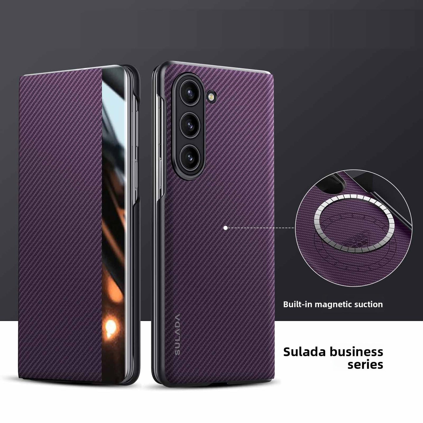 Samsung Z Fold Magnetic Leather Case with Card Slots - NolDox Store