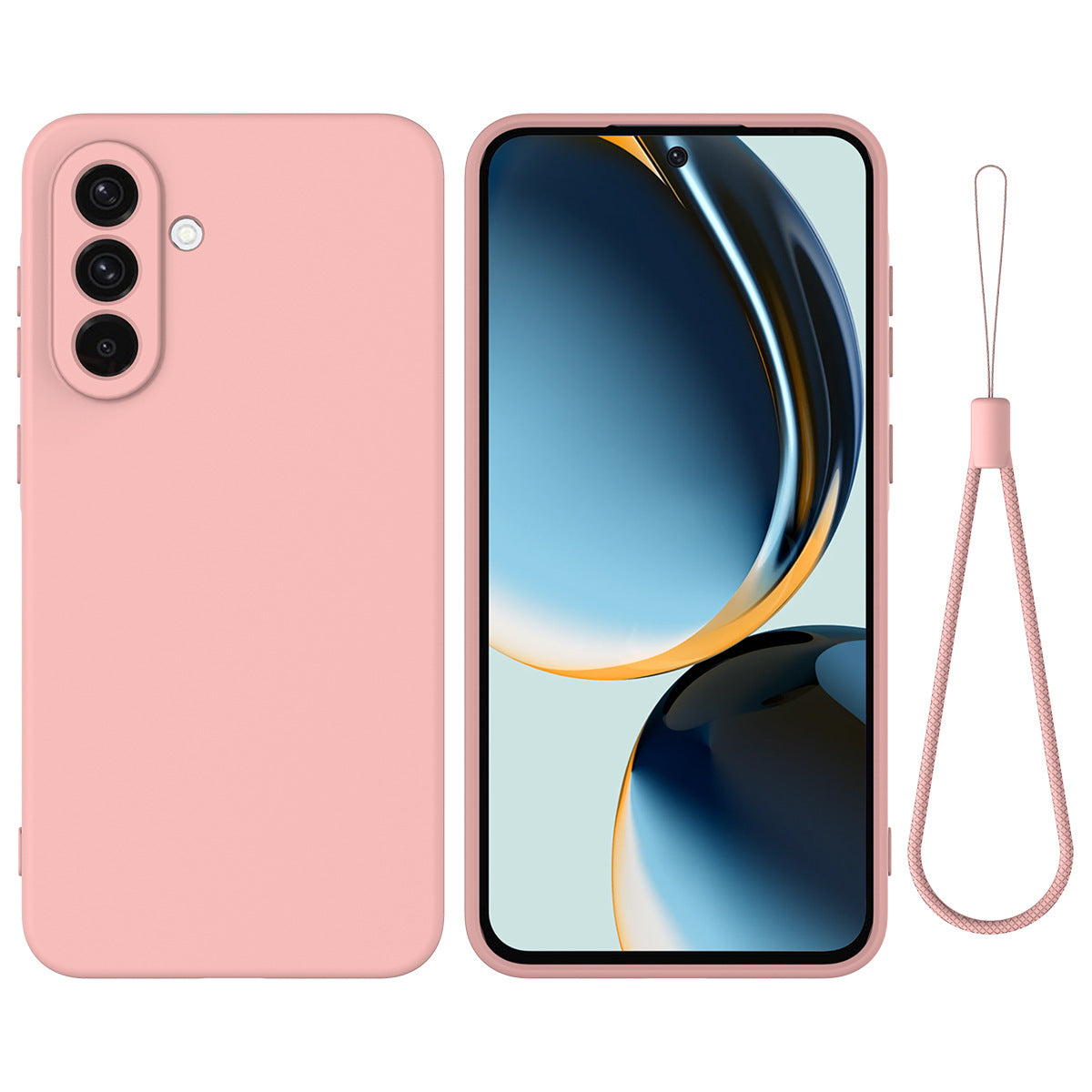 Liquid Silicone Phone Case with Lanyard