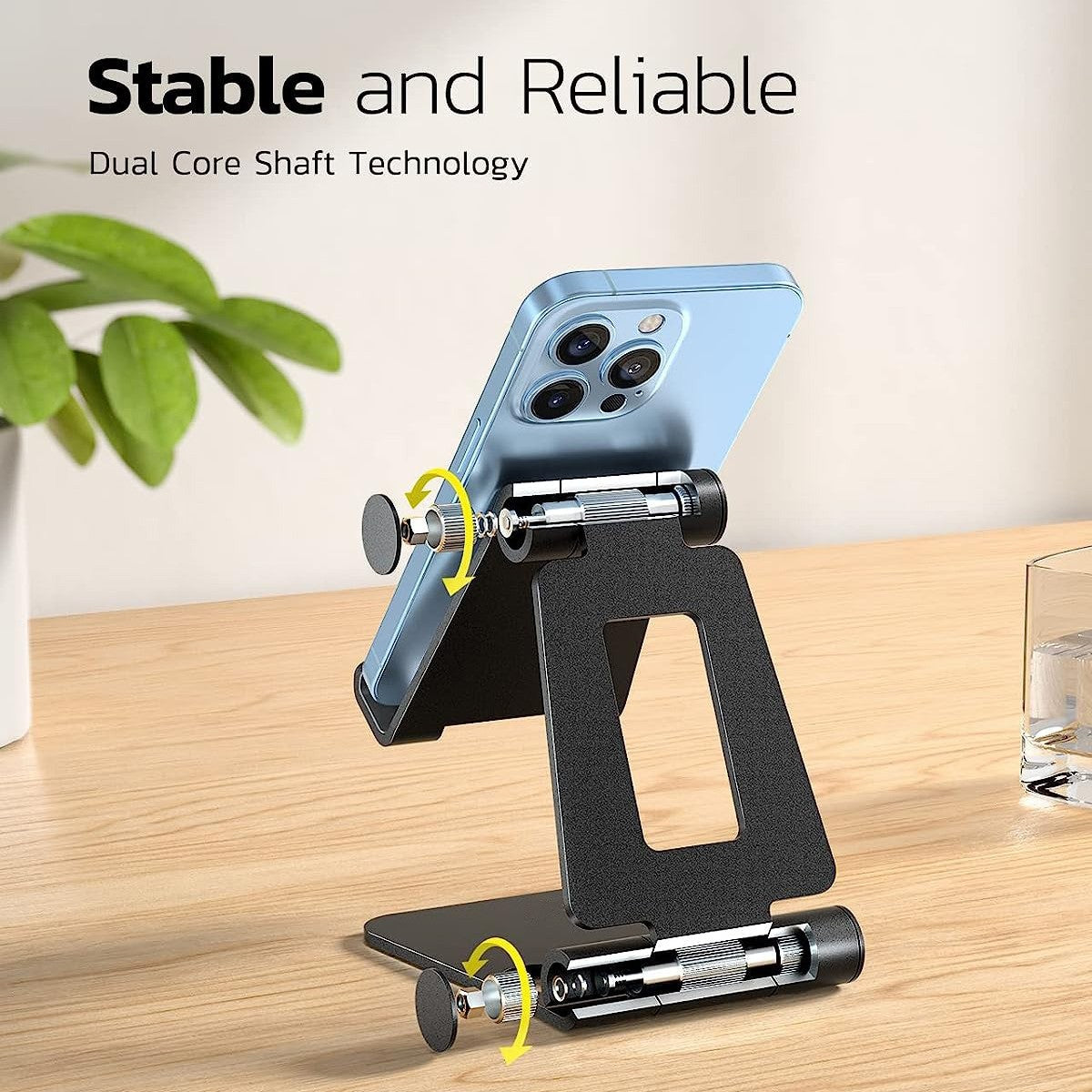 Foldable Aluminum Phone Stand – Universal Adjustable Mobile Holder