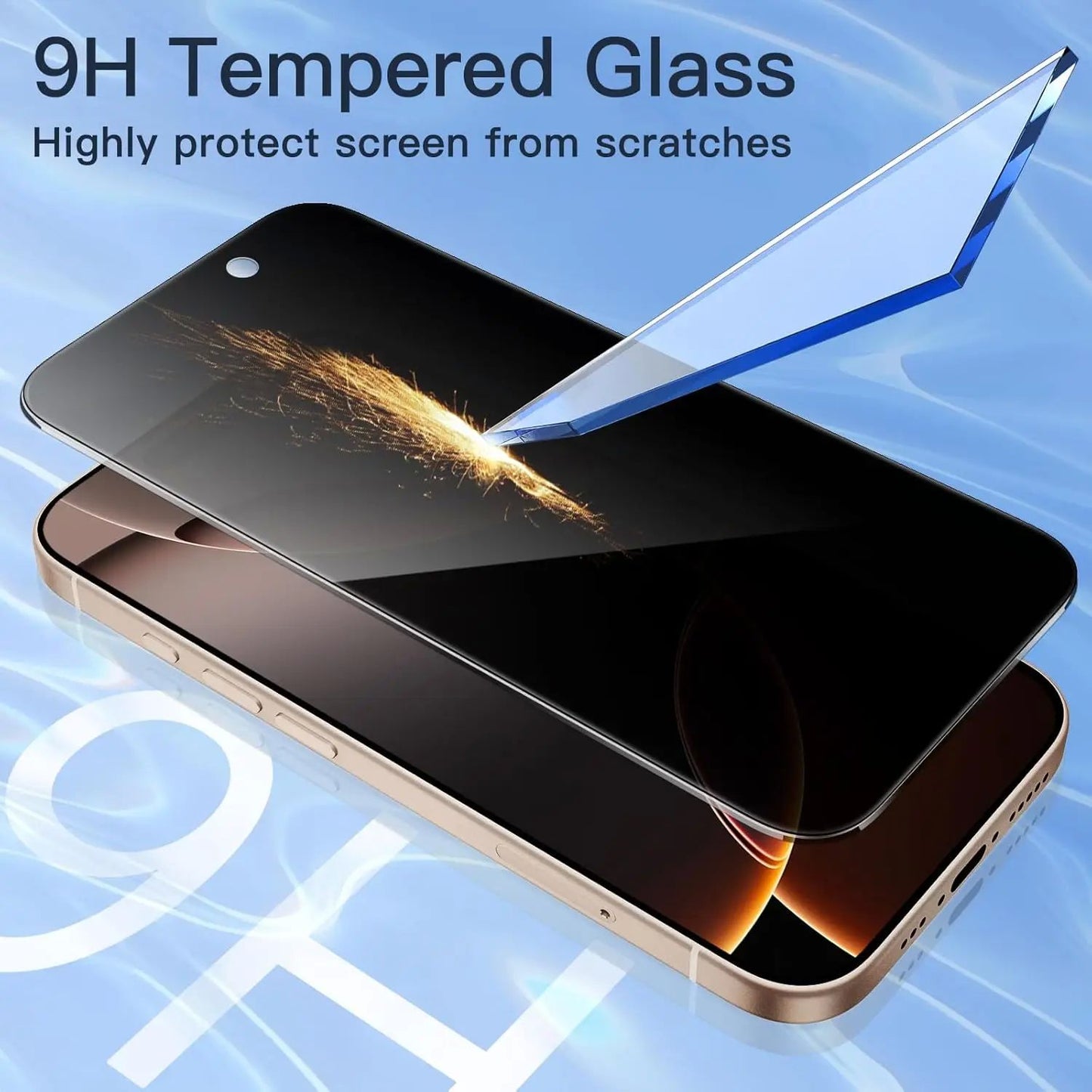 Privacy Tempered Glass Screen Protector for iPhone – Anti-Spy 9H Protection