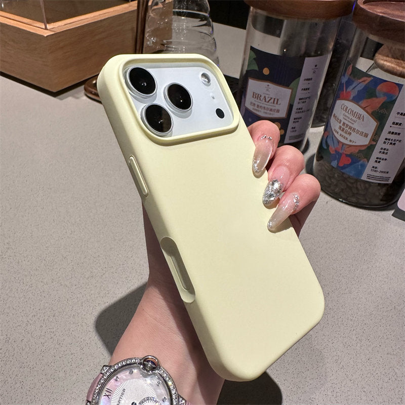 Premium Solid-Color Liquid Silicone Phone Case
