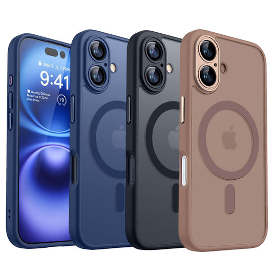 Magnetic Translucent Shockproof Case with MagSafe for iPhone