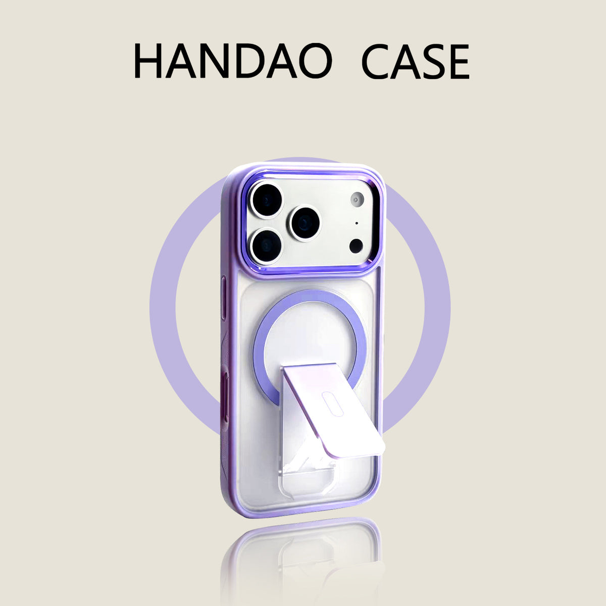 Magnetic Stand Case for iPhone - Matte Shockproof Protective Cover