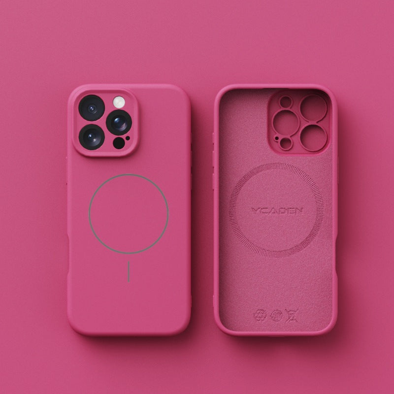 Magnetic Liquid Thin Phone Case with Soft Button