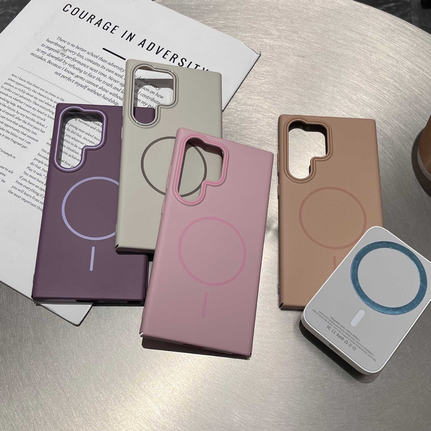 Magnetic Ultra-Thin Case for Samsung Galaxy – Matte Shockproof Cover