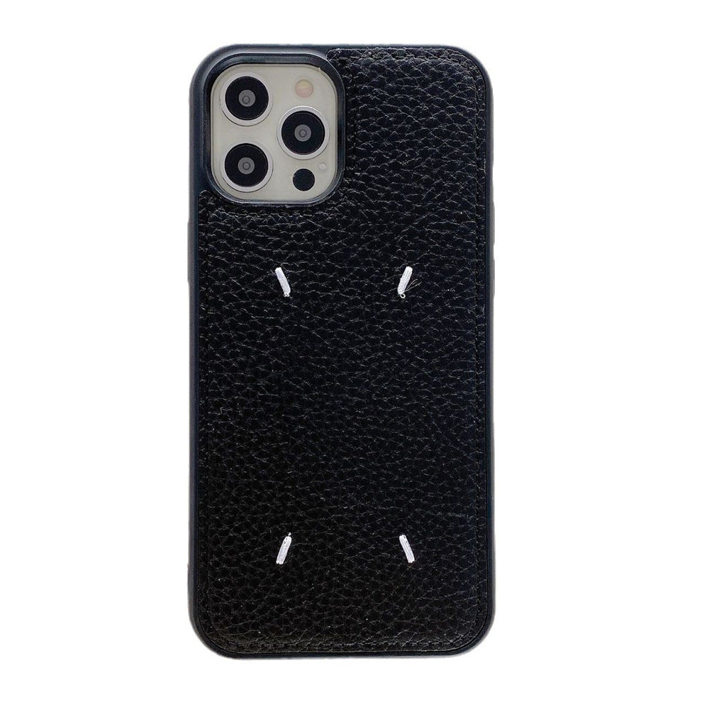 Embroidered Leather Phone Case for Apple iPhone