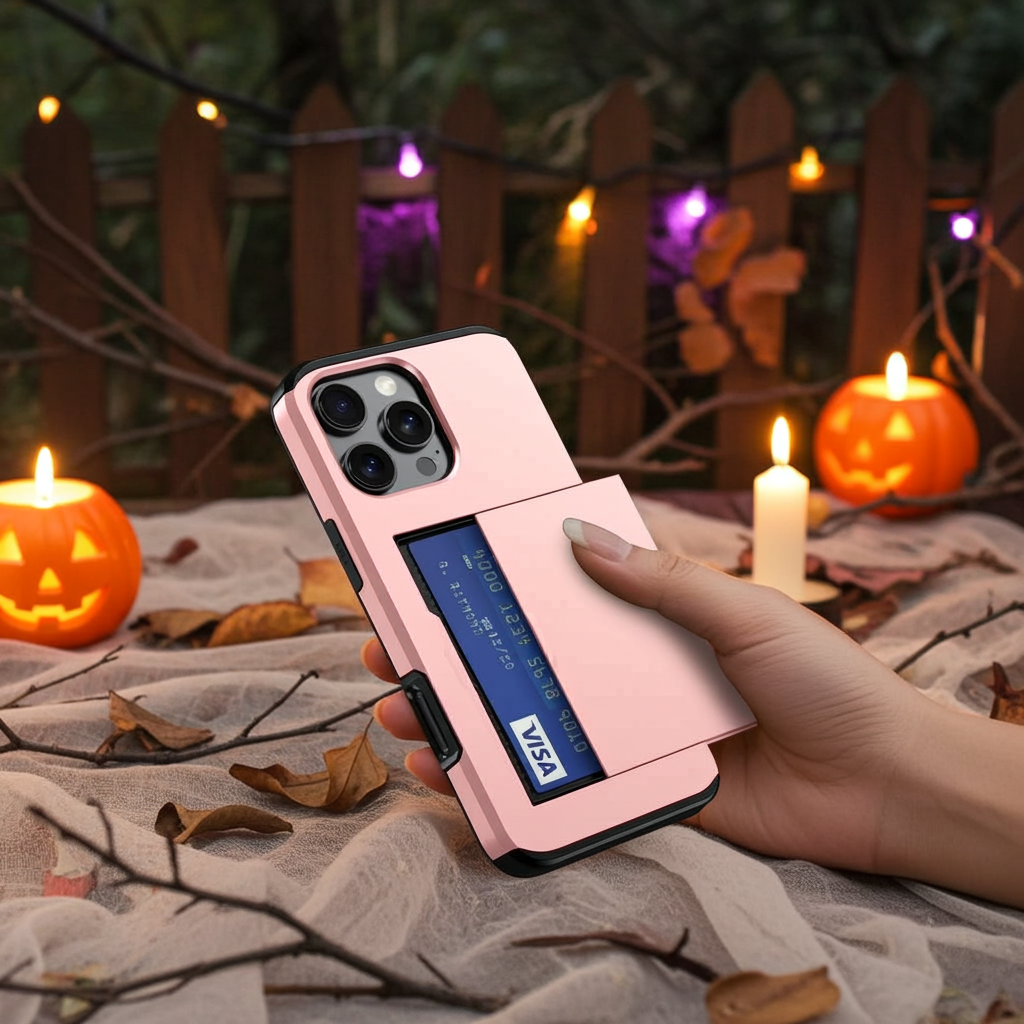 2-in-1 iPhone Card Holder Case – Shockproof TPU + PC Protective Cover