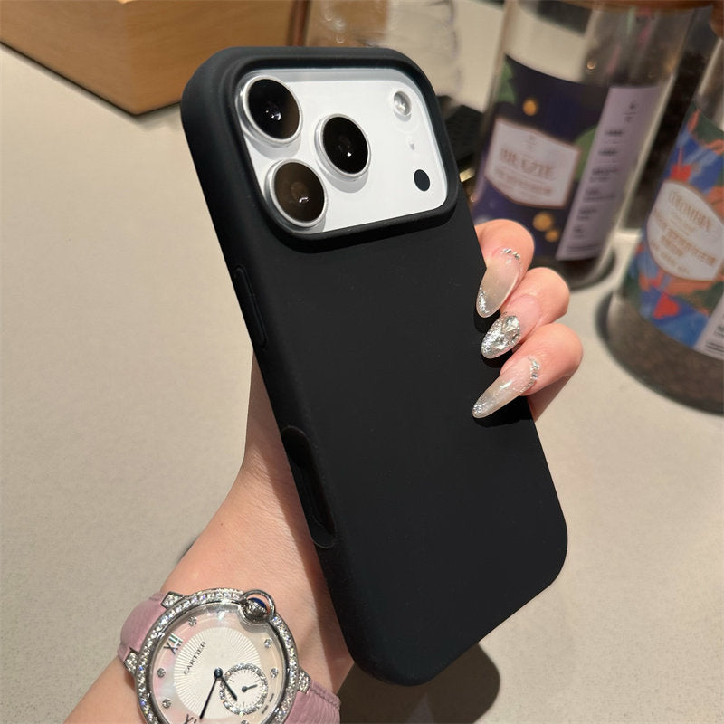Premium Solid-Color Liquid Silicone Phone Case