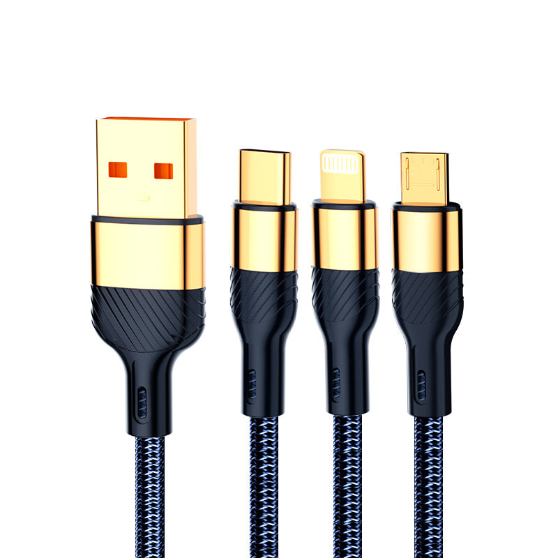 200W 3-in-1 Fast Charging Cable – USB-C, Lightning & Micro USB