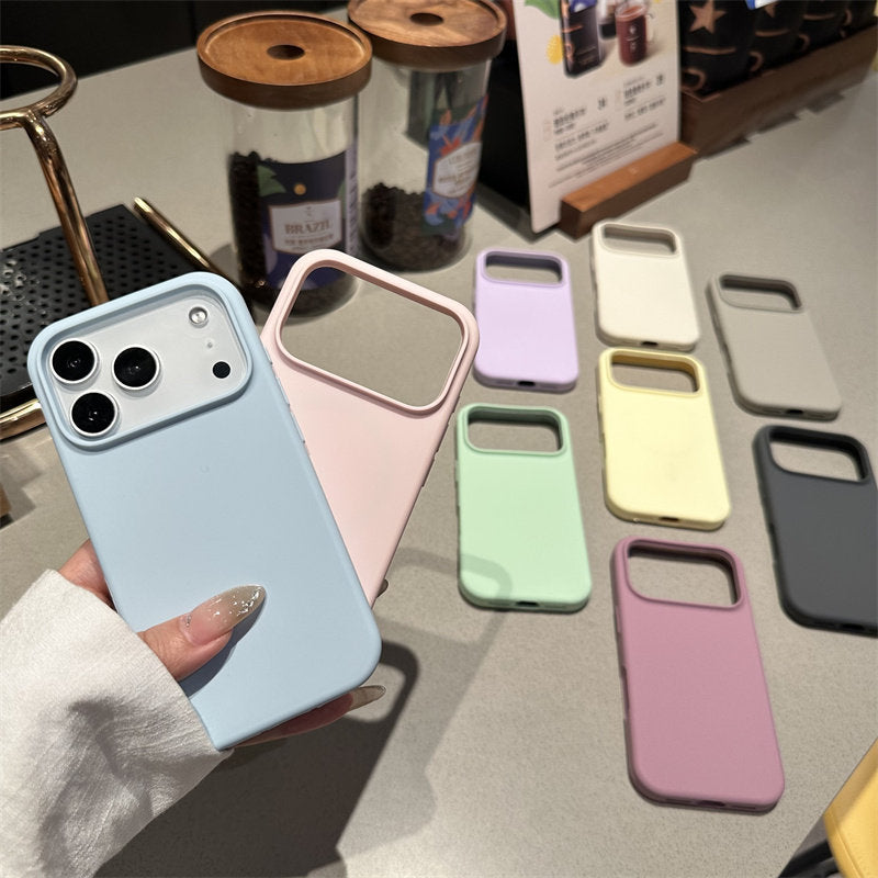 Premium Solid-Color Liquid Silicone Phone Case