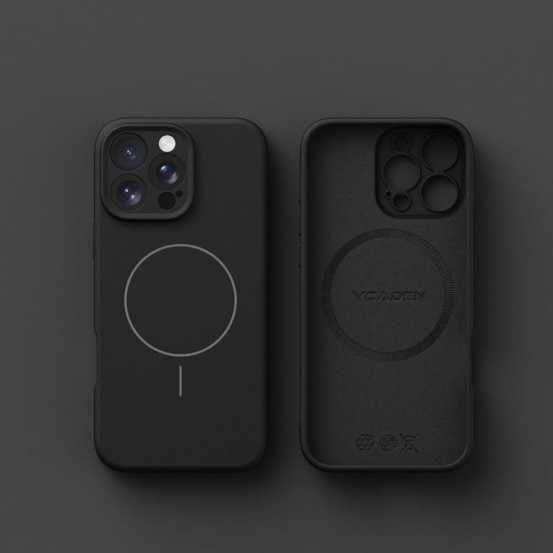 Magnetic Liquid Thin Phone Case with Soft Button