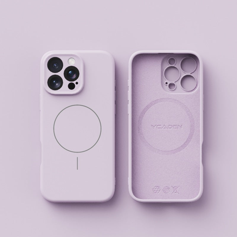 Magnetic Liquid Thin Phone Case with Soft Button