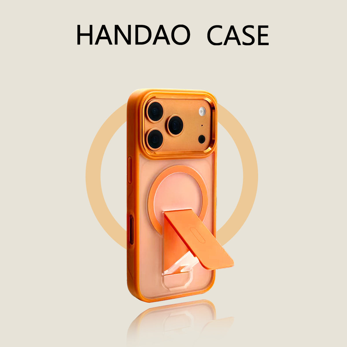 Magnetic Stand Case for iPhone - Matte Shockproof Protective Cover