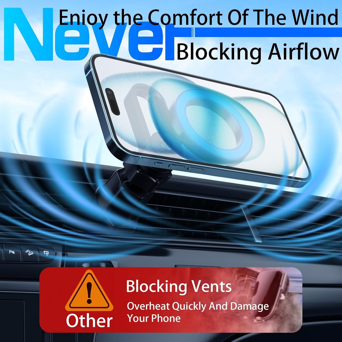Ultra-Secure Magnetic Vent Car Mount