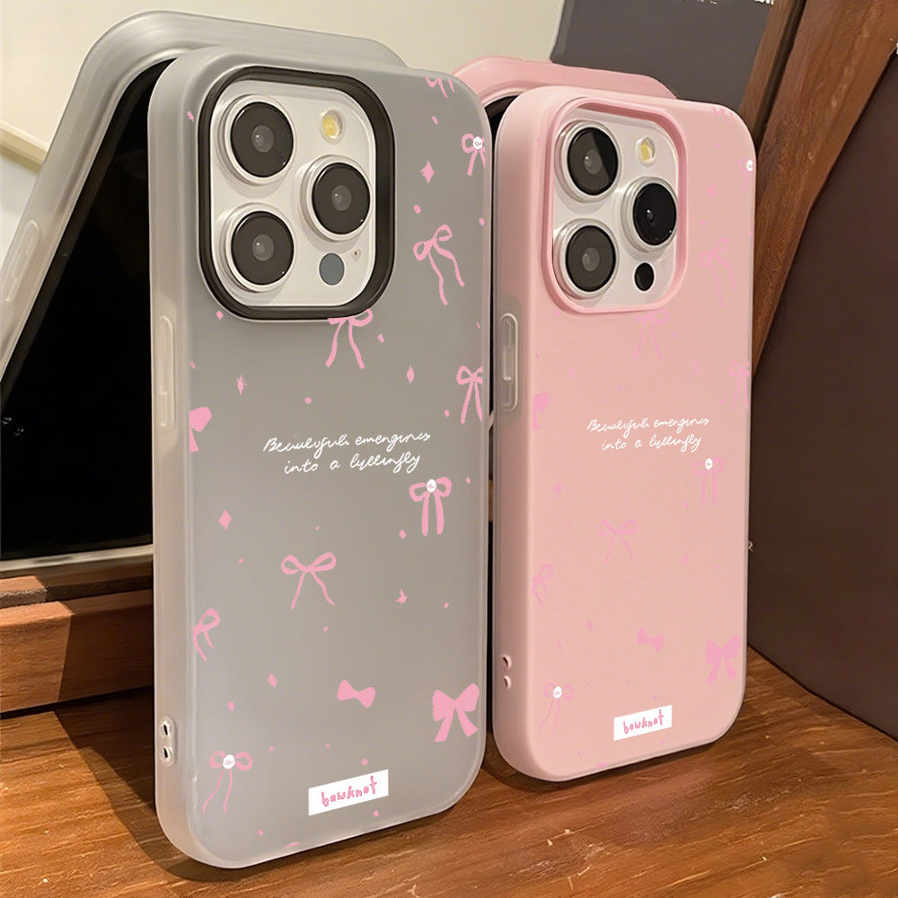 Korean Style Pink Bow Butterfly Phone Case