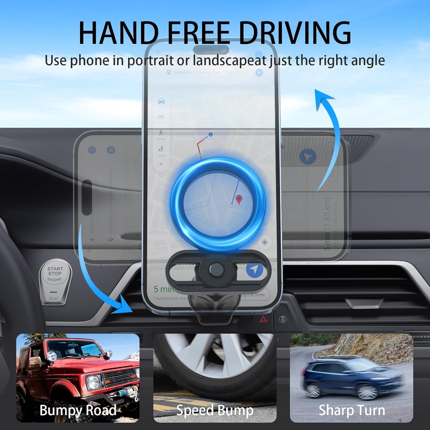 Ultra-Secure Magnetic Vent Car Mount