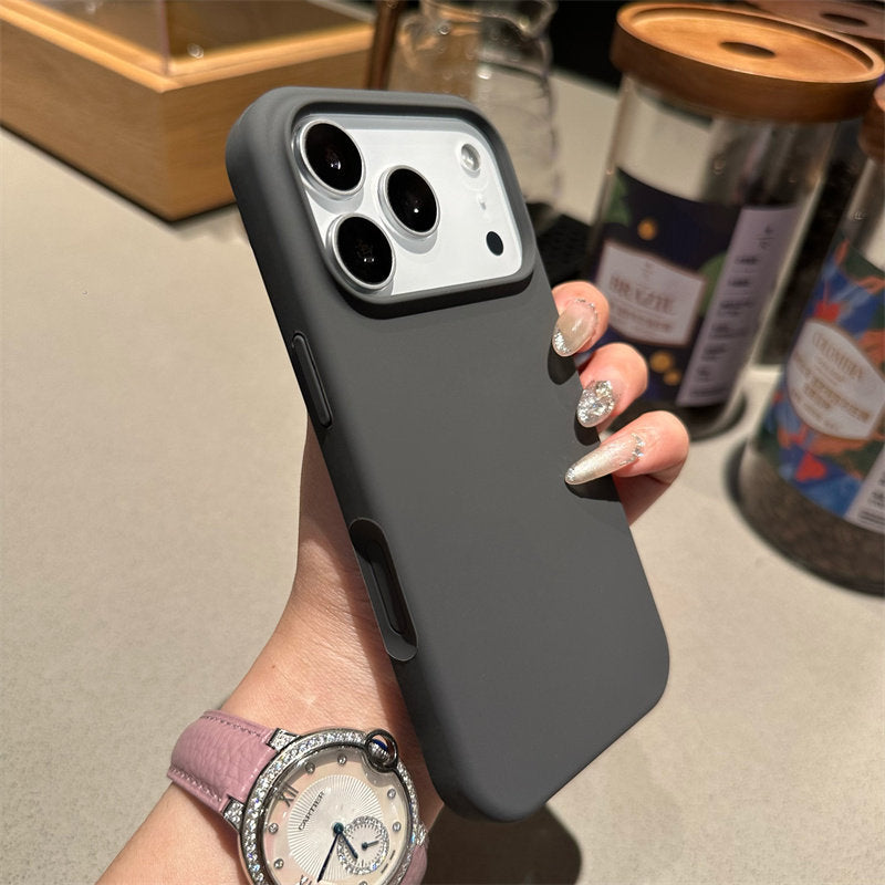 Premium Solid-Color Liquid Silicone Phone Case