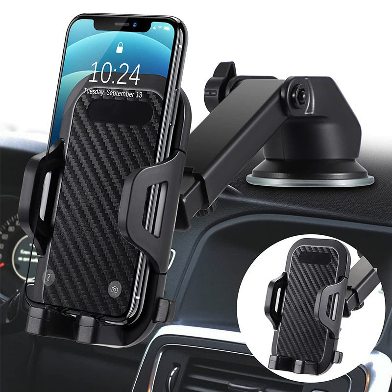 360° Universal Car Phone Holder – Telescopic Dashboard & Air Vent Mount