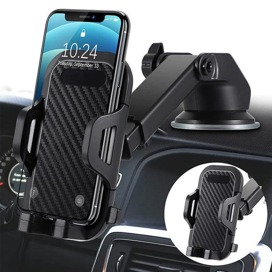 360° Universal Car Phone Holder – Telescopic Dashboard & Air Vent Mount