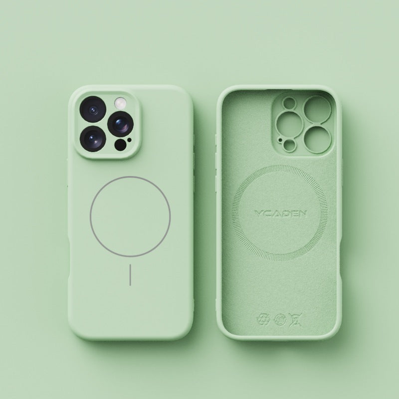 Magnetic Liquid Thin Phone Case with Soft Button