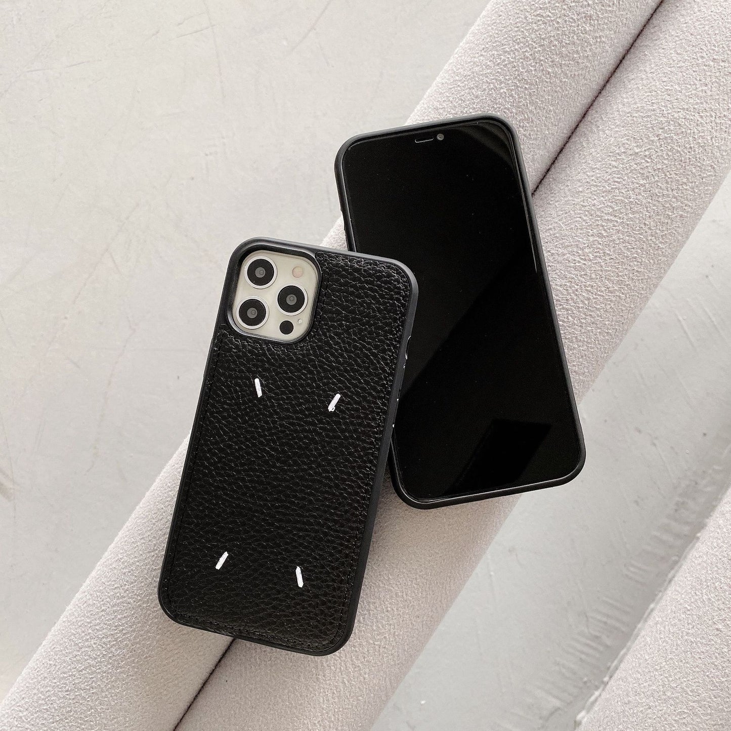 Embroidered Leather Phone Case for Apple iPhone