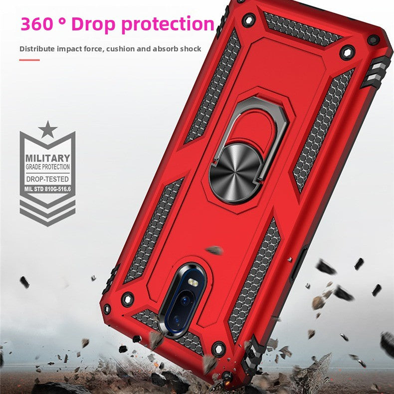 Shockproof Dual-Layer OPPO Phone Case with Built-In Stand