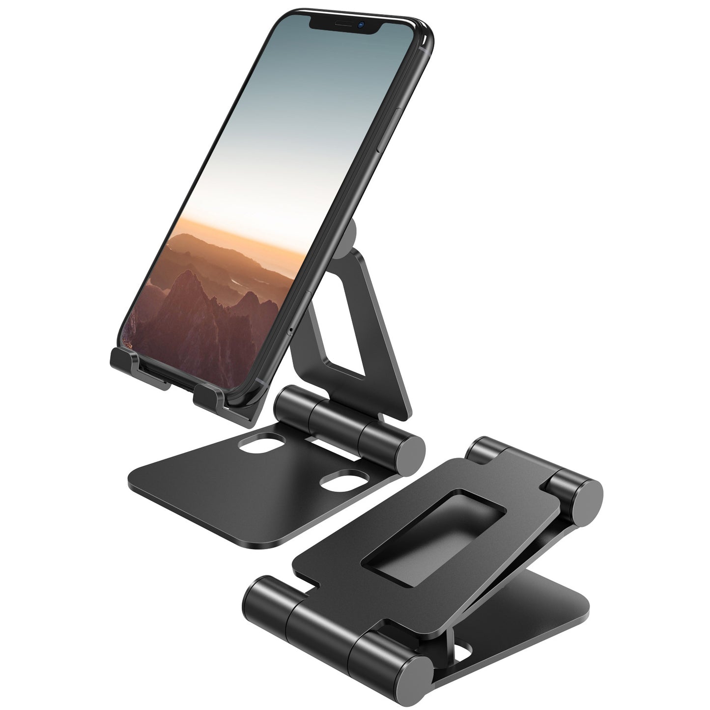 Foldable Aluminum Phone Stand – Universal Adjustable Mobile Holder