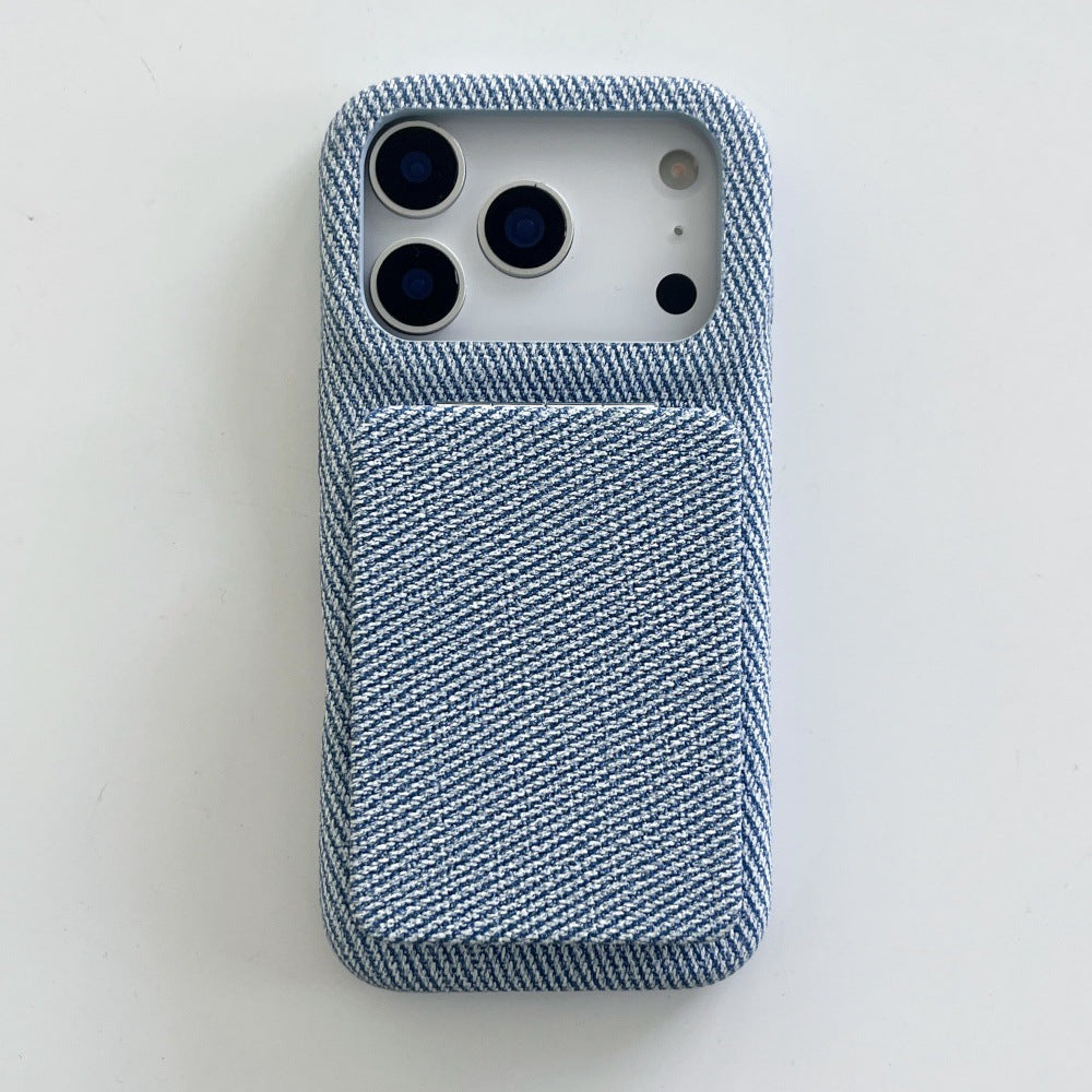 Leather Mirror Holder Phone Case for iPhone