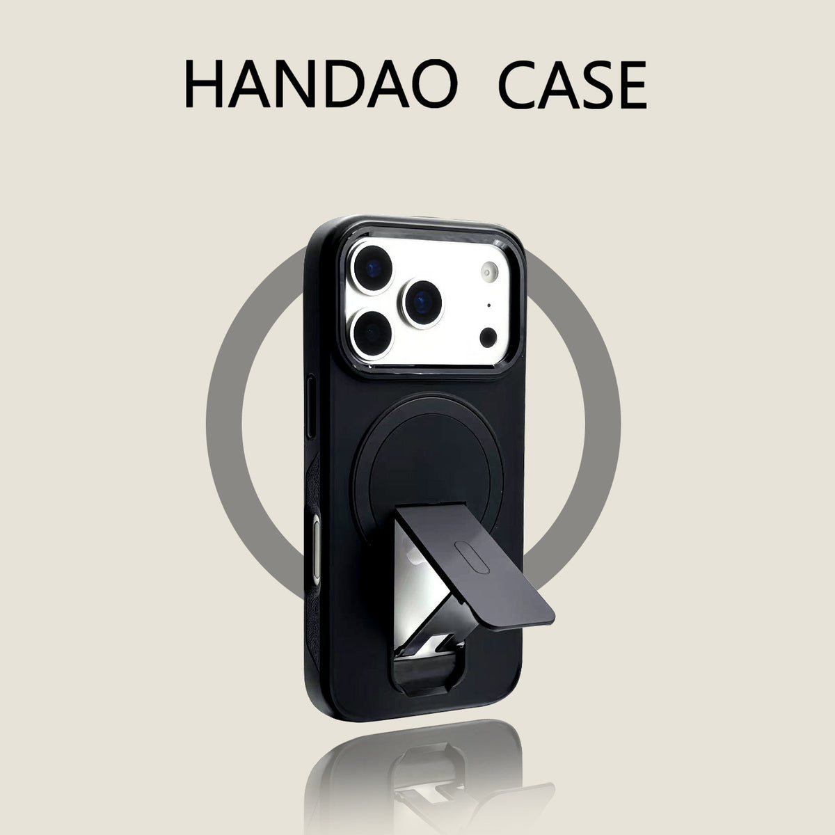 Magnetic Stand Case for iPhone - Matte Shockproof Protective Cover