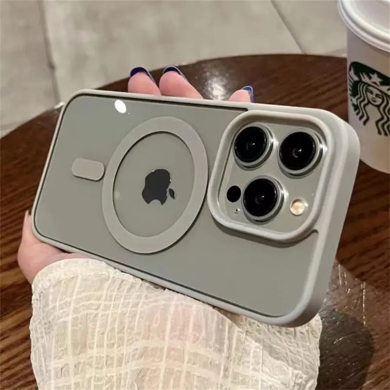 Magnetic Silicone Acrylic Phone Case for iPhone 7/8/11/12/13/14/15/16/17 X/XS/Pro/Max/Pro Max/