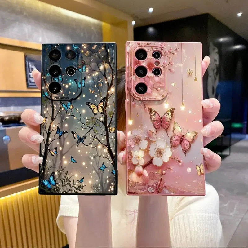 Floral Butterfly Silicone Phone Protective Case