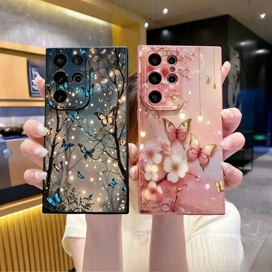 Floral Butterfly Silicone Phone Protective Case
