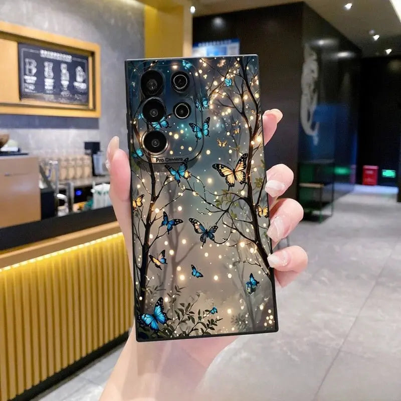 Floral Butterfly Silicone Phone Protective Case