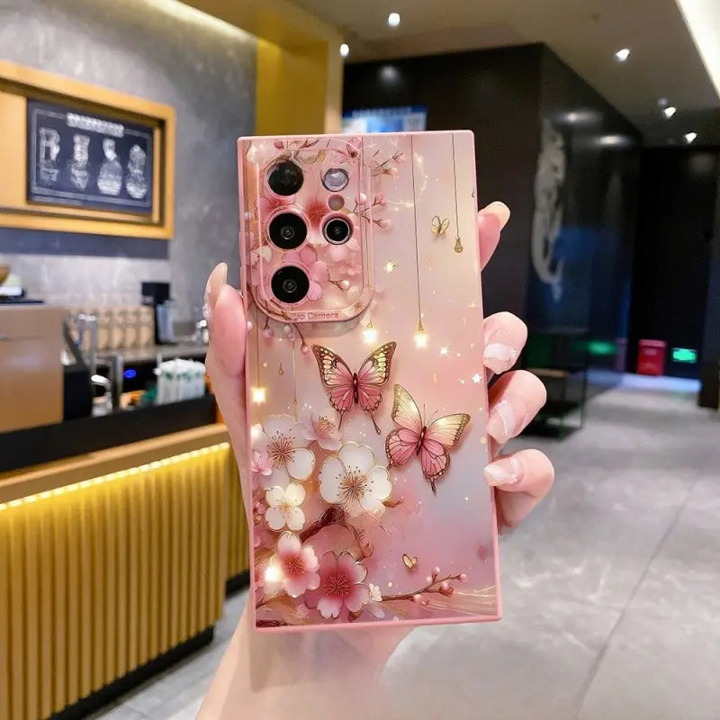 Floral Butterfly Silicone Phone Protective Case