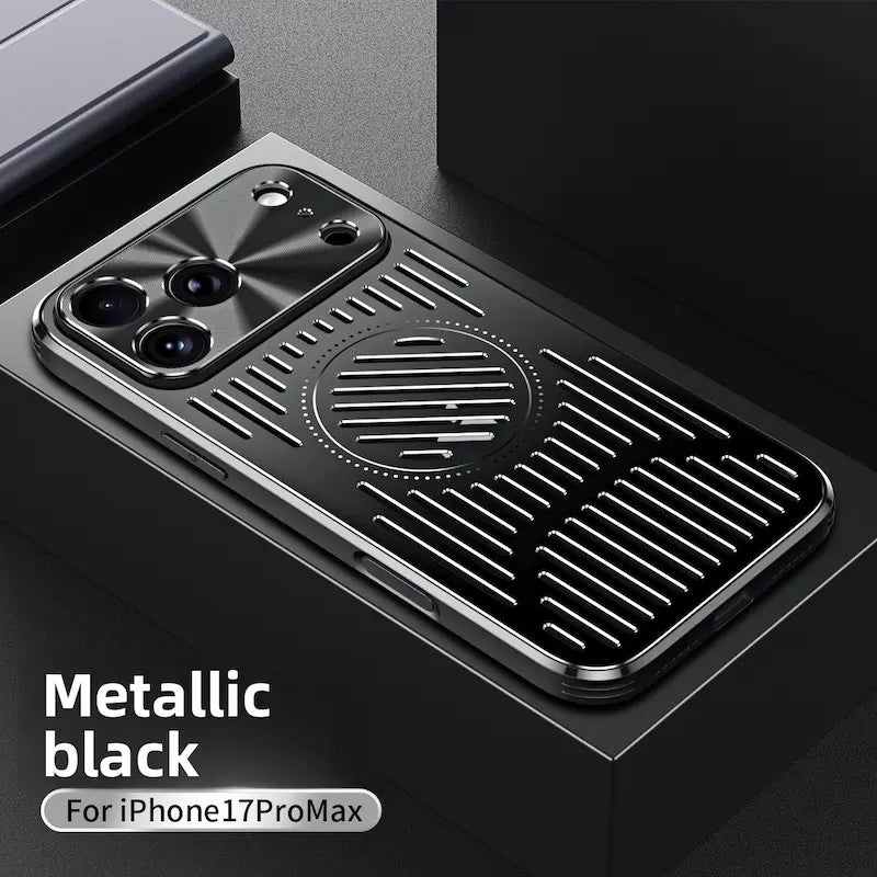 Magnetic Aluminum Cooling Case for iPhone – Slim Shockproof Protective Cover