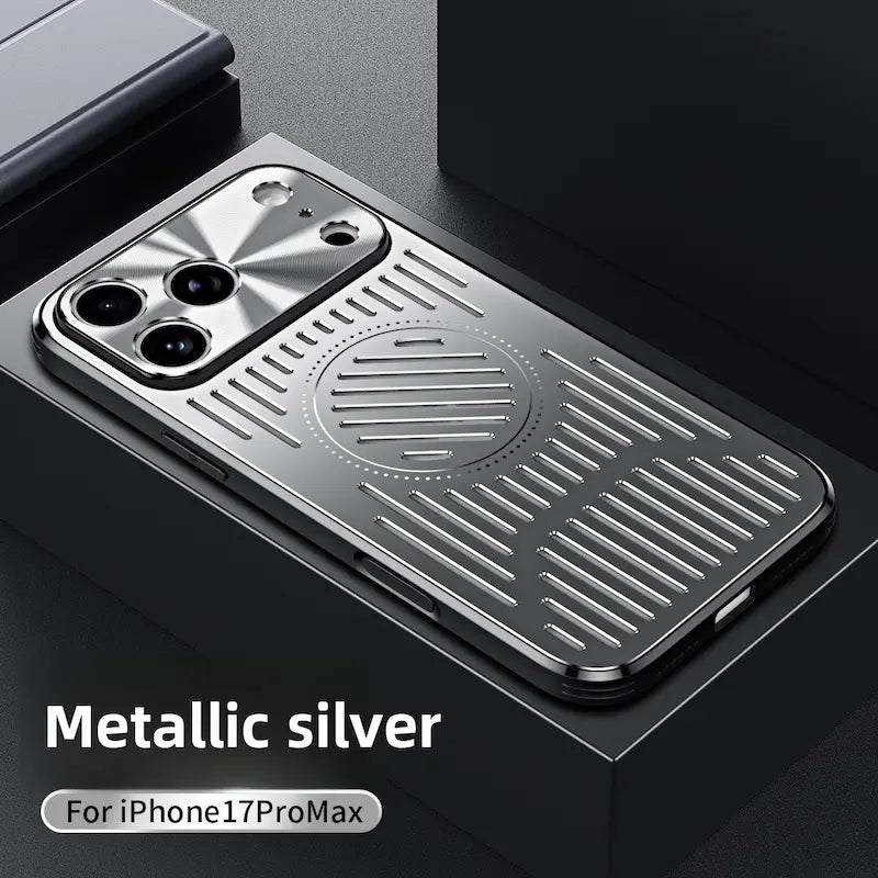 Magnetic Aluminum Cooling Case for iPhone – Slim Shockproof Protective Cover
