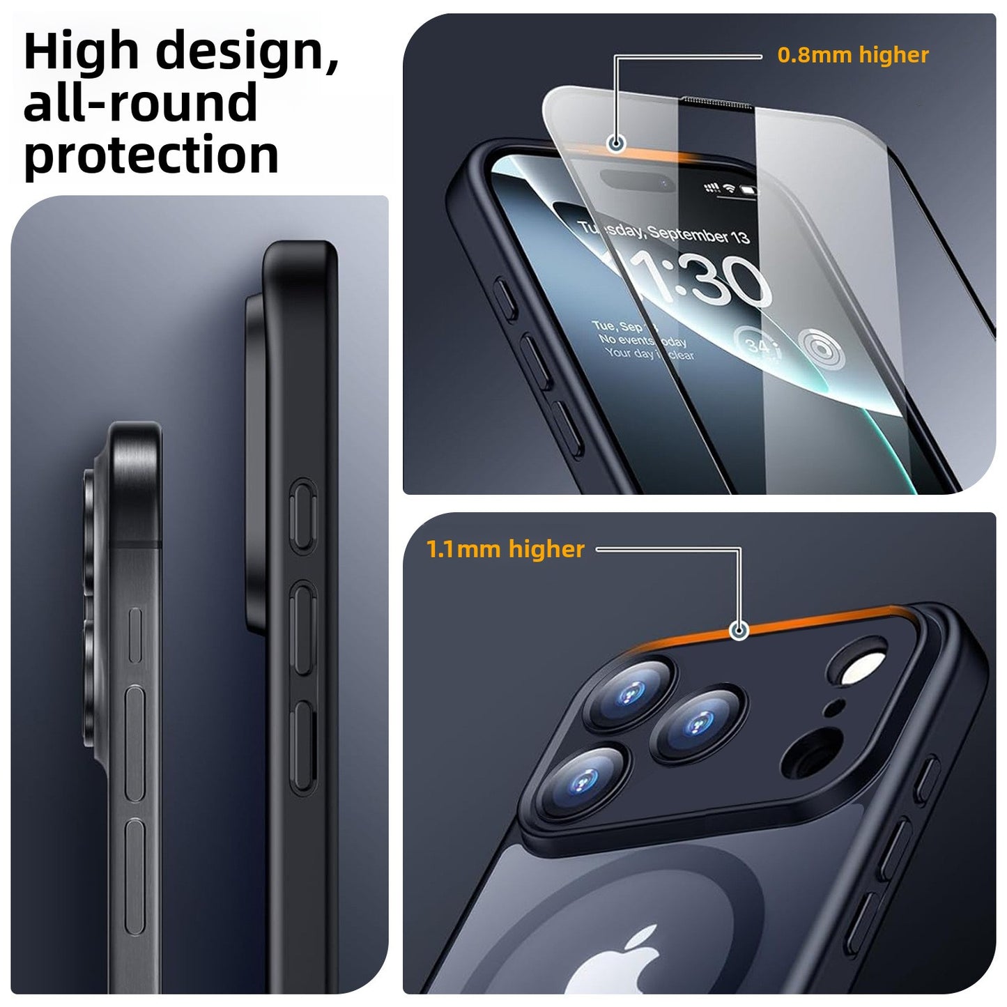 Magnetic Soft-Touch Case for iPhone – Slim Shockproof Cover