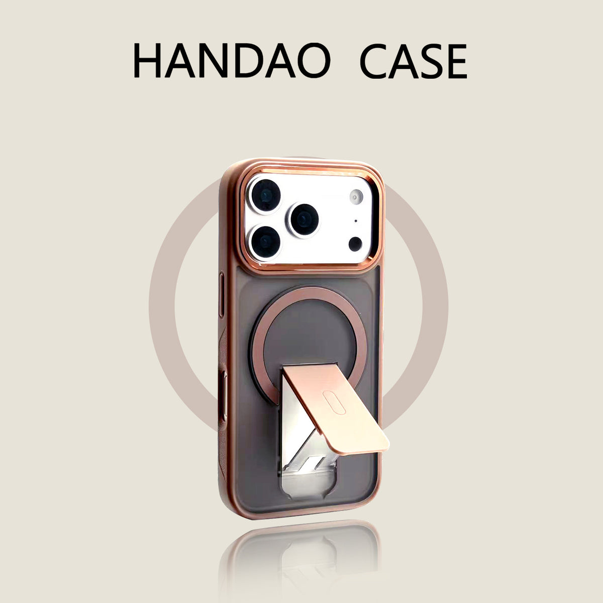 Magnetic Stand Case for iPhone - Matte Shockproof Protective Cover