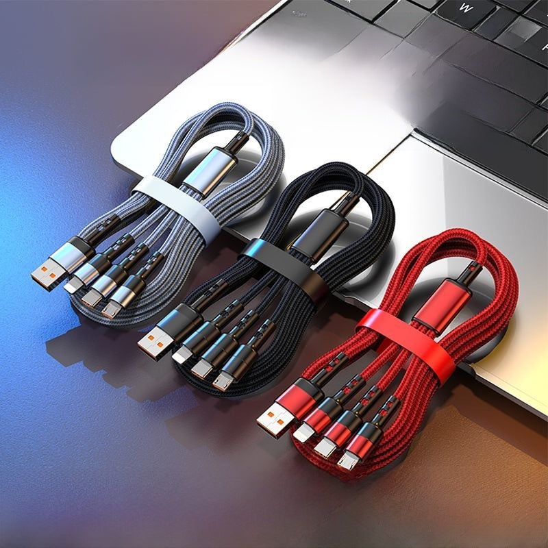 200W 3-in-1 Fast Charging Cable – USB-C, Lightning & Micro USB