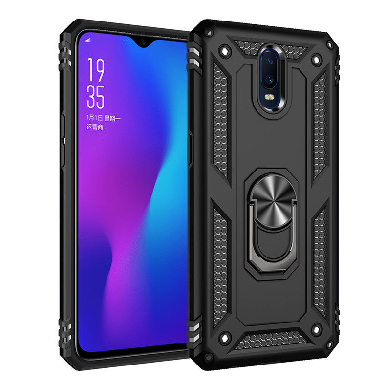 Shockproof Dual-Layer OPPO Phone Case with Built-In Stand