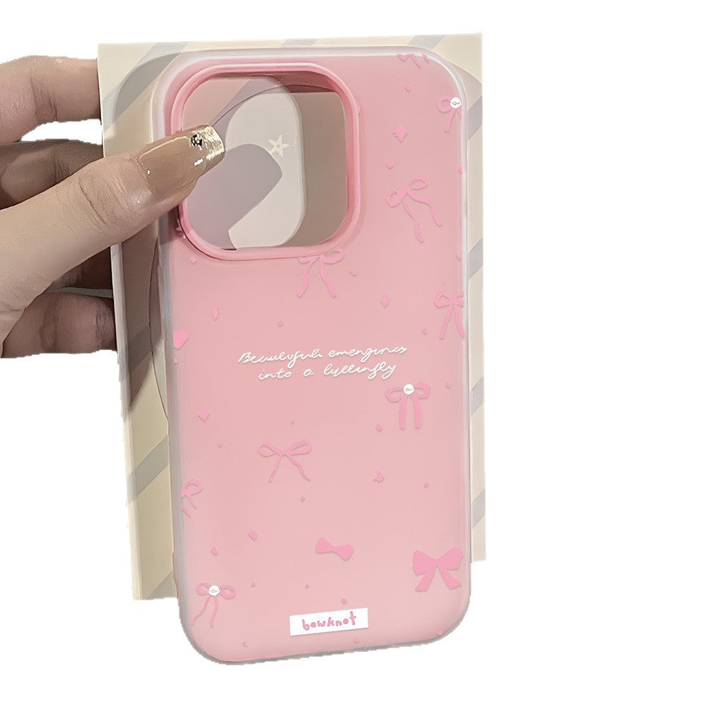 Korean Style Pink Bow Butterfly Phone Case