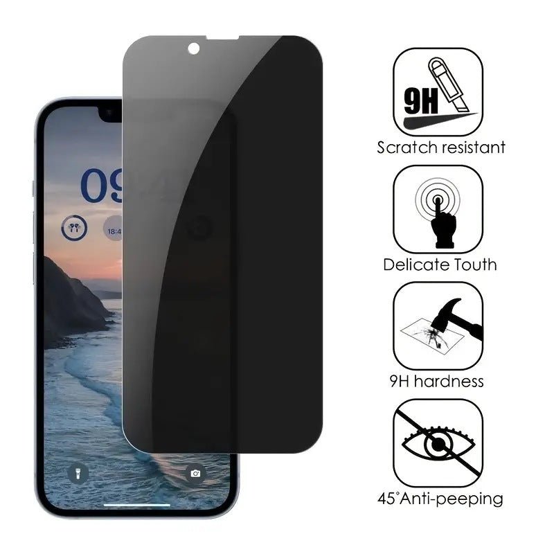 Anti-Peep Tempered Glass Screen Protector 6/7/8/9/11/12/13/14/15/15/X. - NolDox Store