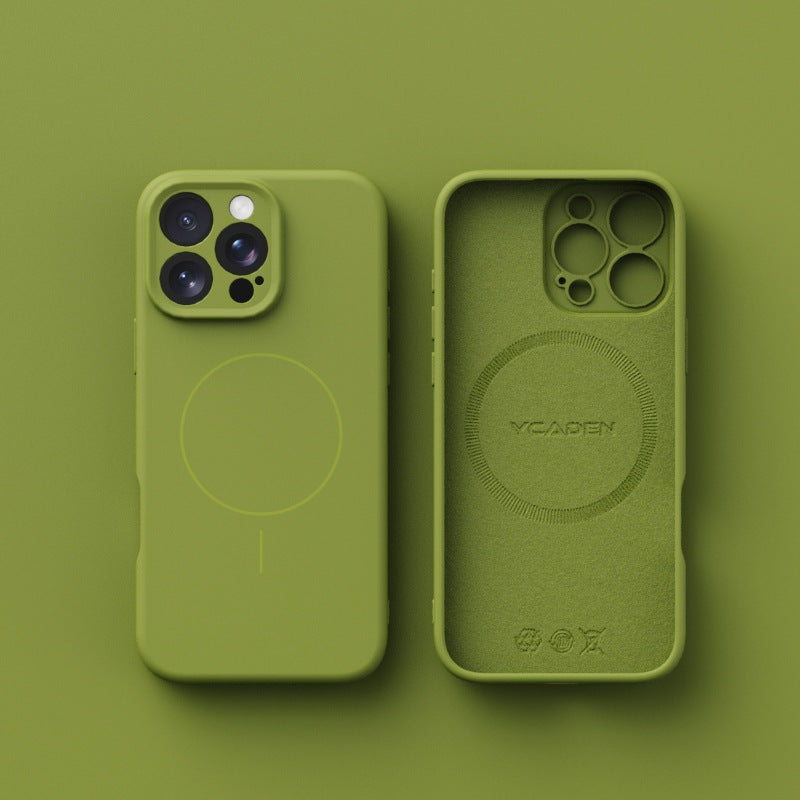 Magnetic Liquid Thin Phone Case with Soft Button