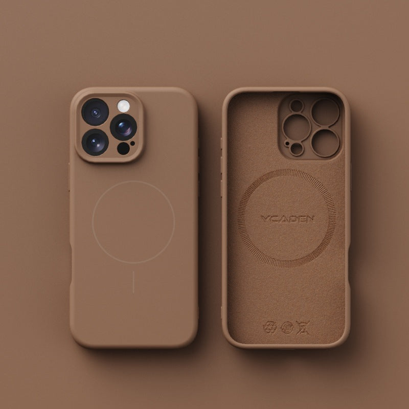 Magnetic Liquid Thin Phone Case with Soft Button