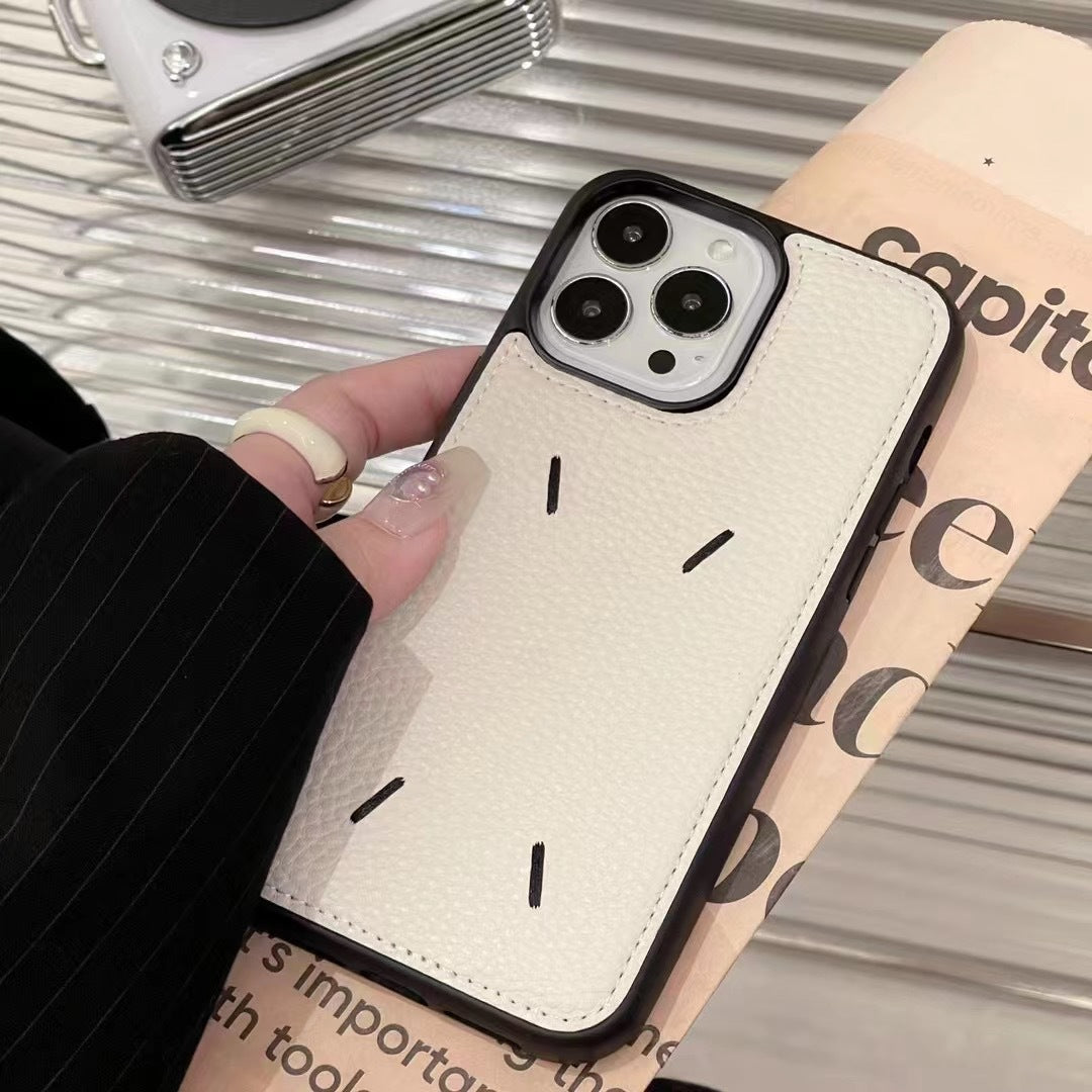 Embroidered Leather Phone Case for Apple iPhone