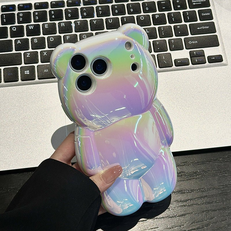 Color Plated Bear Phone Case for iPhone - NolDox Store