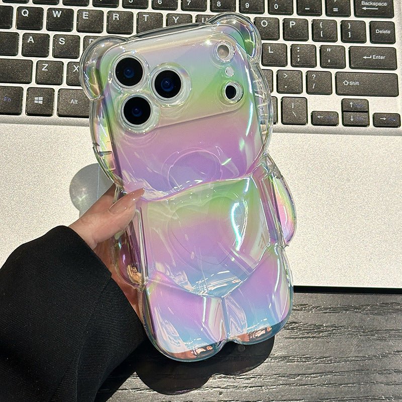 Color Plated Bear Phone Case for iPhone - NolDox Store