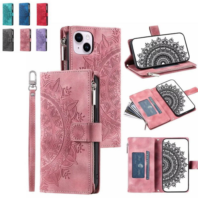 Protective Wallet Case with Card Slot for iPhone 6/7/8/11/12/13/14/15/16/Mini /Pro /Pro Max/